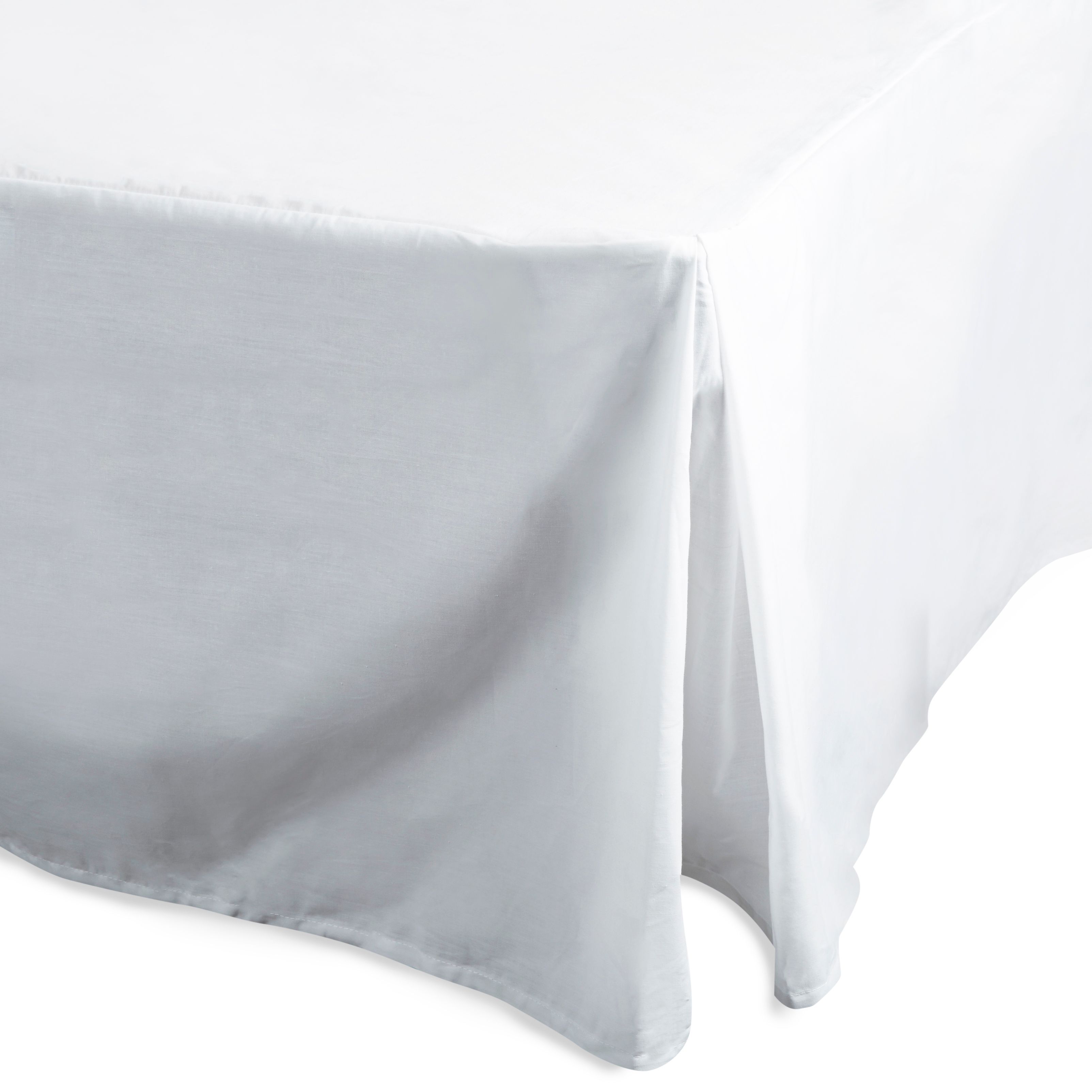 Chartwell Plain dye White Single Valance sheet | DIY at B&Q