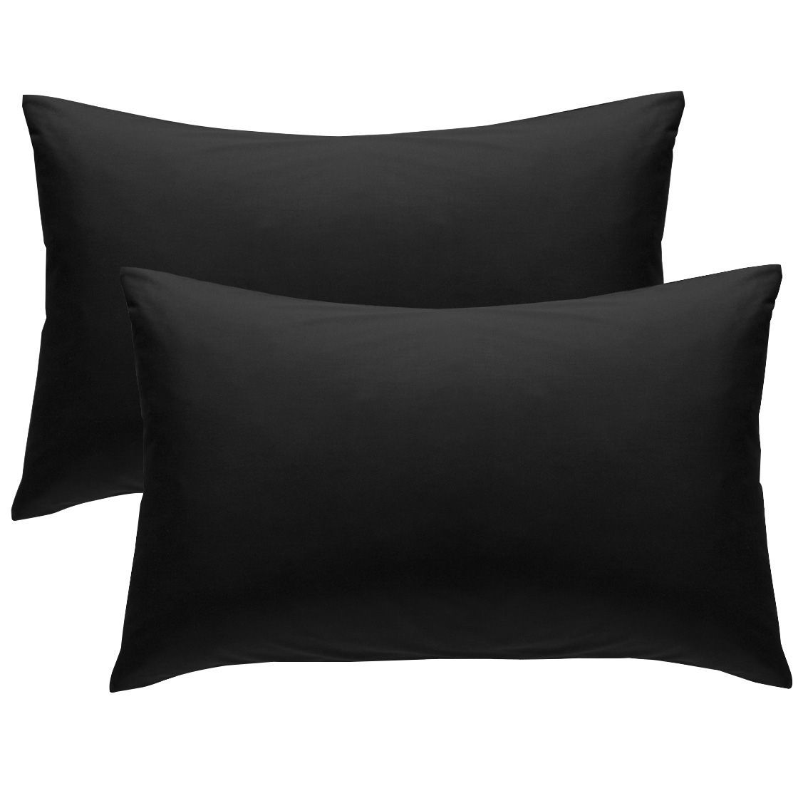 Chartwell Plain Housewife Black Pillow case, Pack of 2 DIY at B&Q