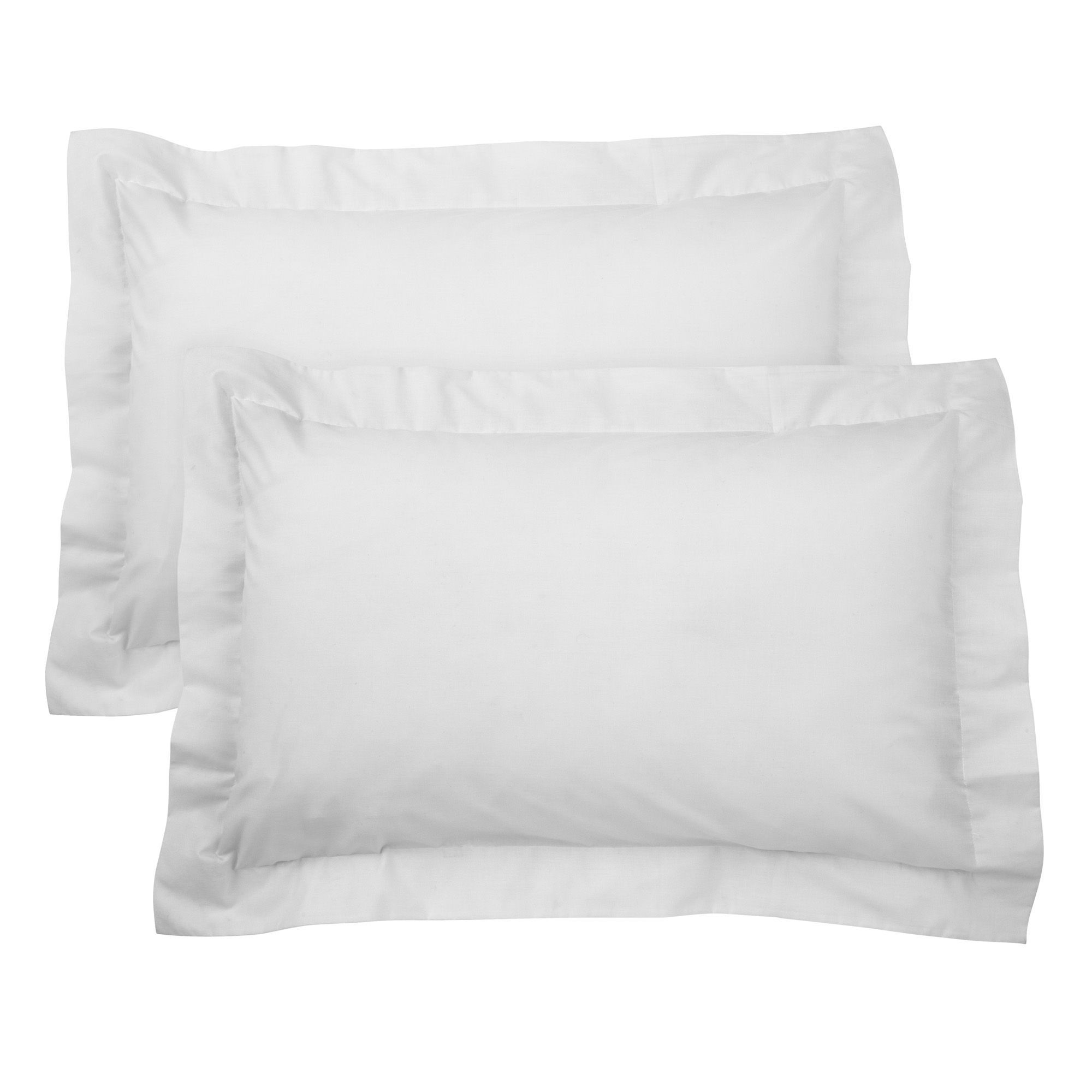 Chartwell Plain Oxford White Pillow case, Pack of 2 DIY at B&Q