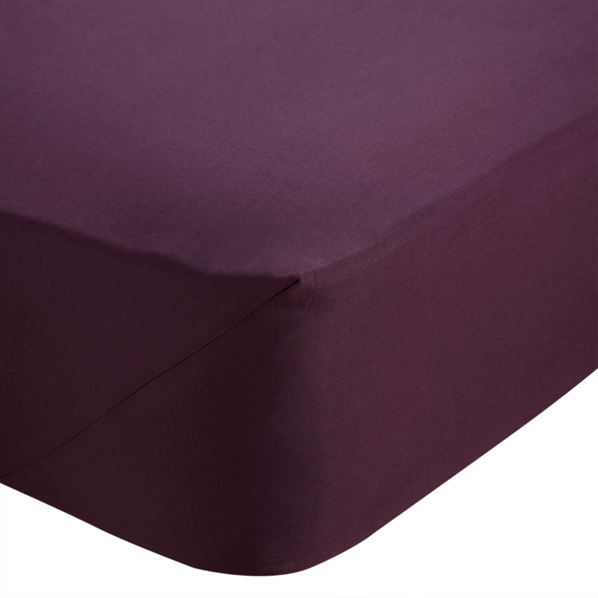 Chartwell Plum Double Fitted sheet DIY at B&Q