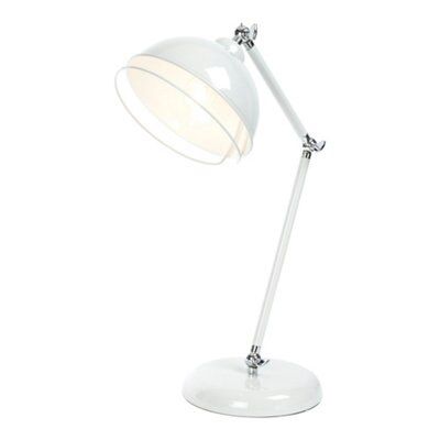 Chase Matt Grey Chrome effect Halogen Table lamp