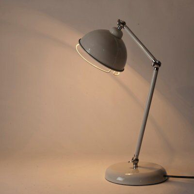 Chase Matt Grey Chrome effect Halogen Table lamp
