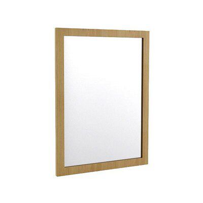 Chasewood Natural Oak effect Rectangular Framed mirror (H)80cm (W)60cm ...