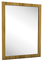 Chasewood Natural Rectangular Framed Framed mirror (H)800mm (W)600mm