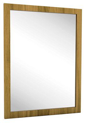 Chasewood Natural Rectangular Wall-mounted Framed mirror, (H)80cm (W)60cm
