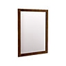 Chasewood Natural Walnut effect Rectangular Wall-mounted Framed mirror, (H)80cm (W)60cm