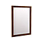 Chasewood Natural Walnut effect Rectangular Wall-mounted Framed mirror, (H)80cm (W)60cm