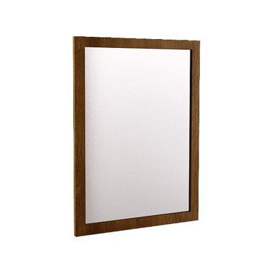 Chasewood Natural Walnut effect Rectangular Wall-mounted Framed mirror, (H)80cm (W)60cm