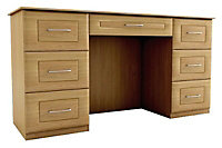 Chasewood Oak effect Ready assembled Dressing table (H)775mm (W)1440mm (D)500mm
