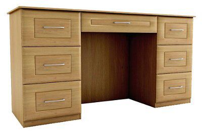 Chasewood Oak effect Ready assembled Dressing table (H)775mm (W)1440mm (D)500mm
