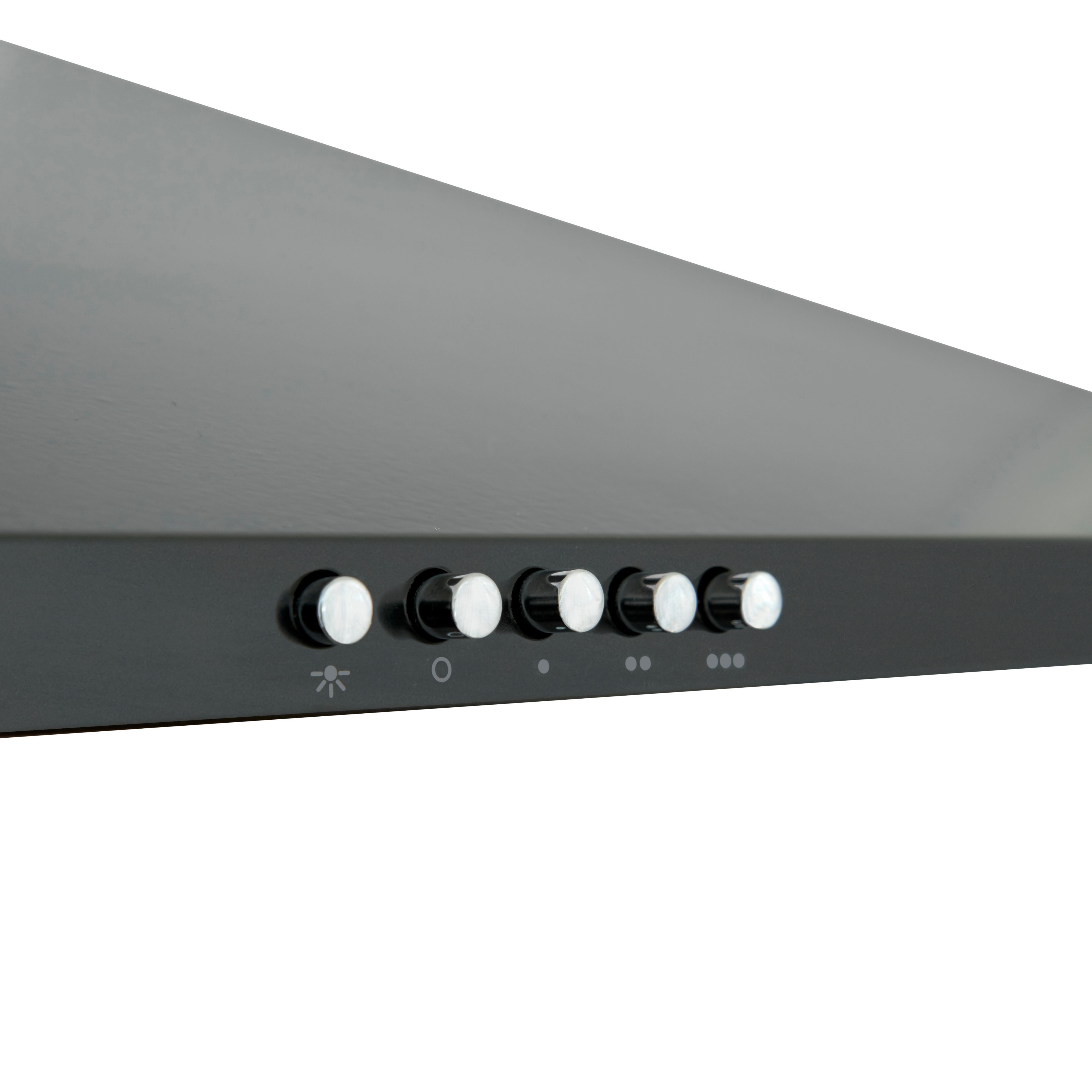 CHB60 Steel Chimney Cooker hood (W)60cm - Black