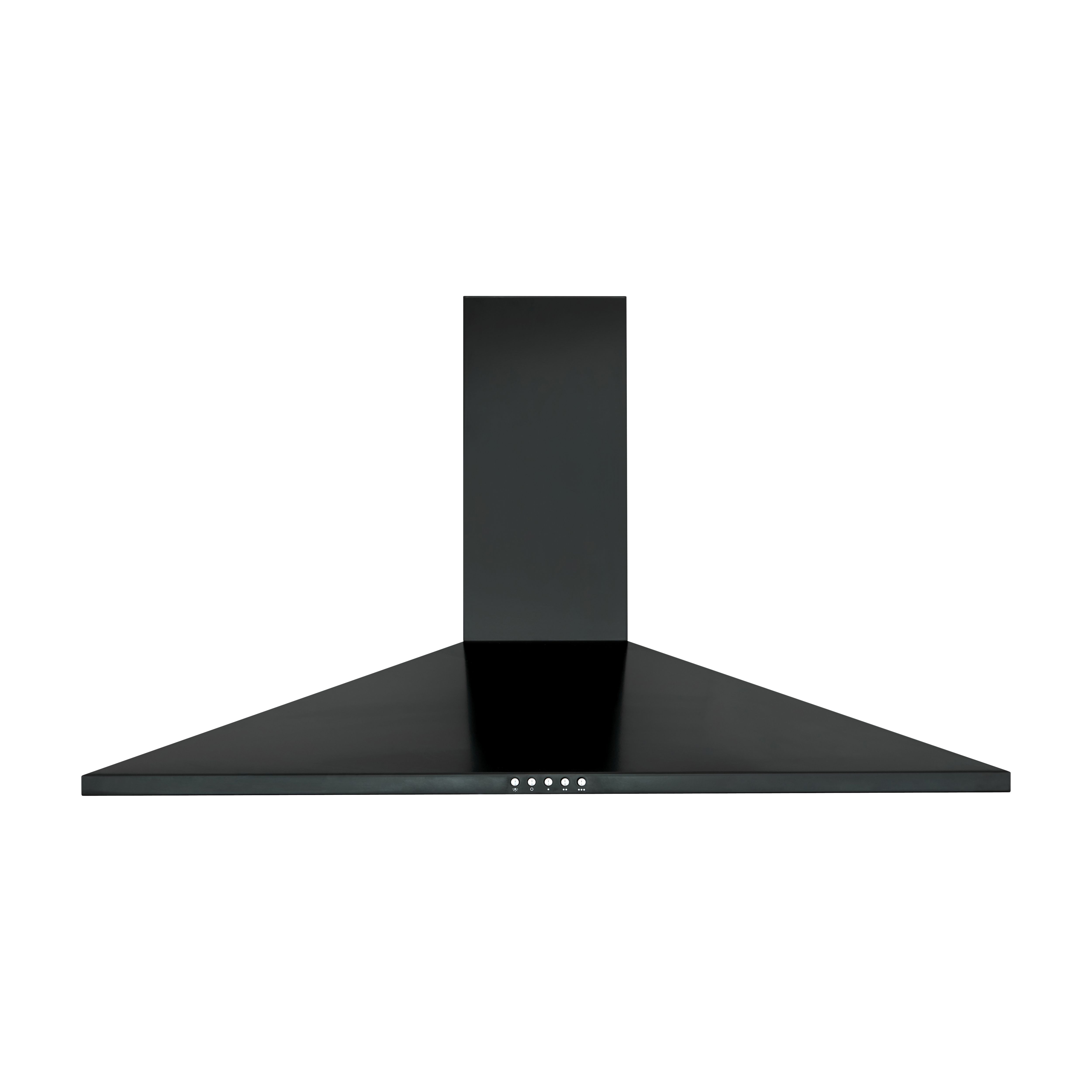CHB90 Black Steel Chimney Cooker hood, (W)90cm