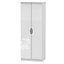 Chelsea Contemporary Gloss white Tall Double Wardrobe (H)1970mm (W)740mm (D)530mm