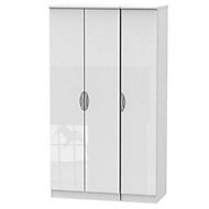 Chelsea Contemporary Gloss white Tall Triple Wardrobe (H)1970mm (W)1110mm (D)530mm