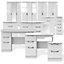 Chelsea Gloss white 6 drawer Desk
