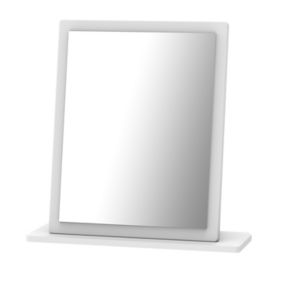 Chelsea White Rectangular Wall-mounted Framed Mirror, (H)50.5cm (W)48cm