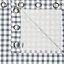 Chenoa Blue & white Check Lined Eyelet Curtains (W)117cm (L)137cm, Pair