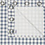 Chenoa Blue & white Check Lined Eyelet Curtains (W)167cm (L)183cm, Pair