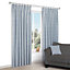 Chenoa Blue & white Check Lined Pencil pleat Curtains (W)167cm (L)183cm, Pair