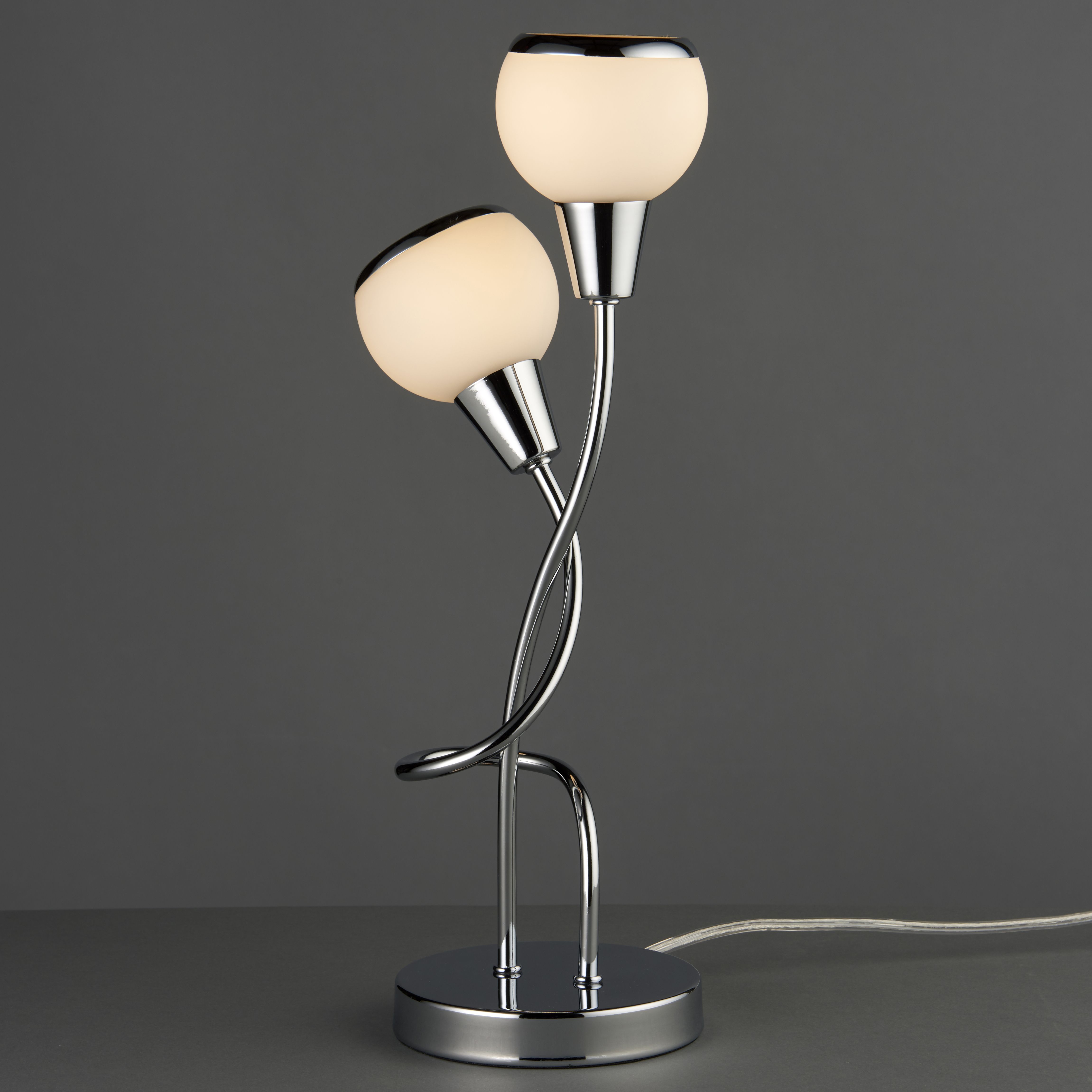 Cherika Swirl Polished Chrome effect Table light