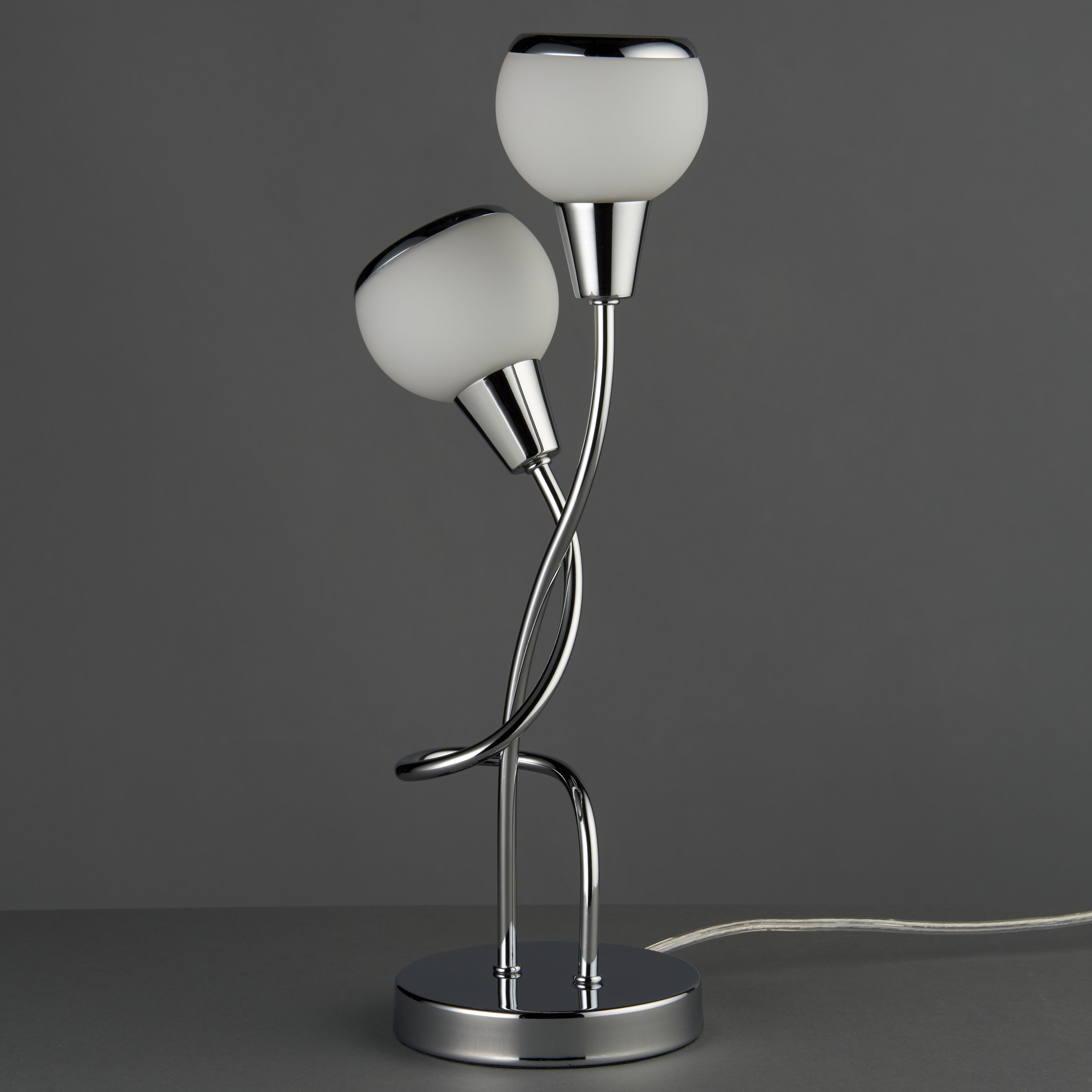 Cherika Swirl Polished Chrome effect Table light