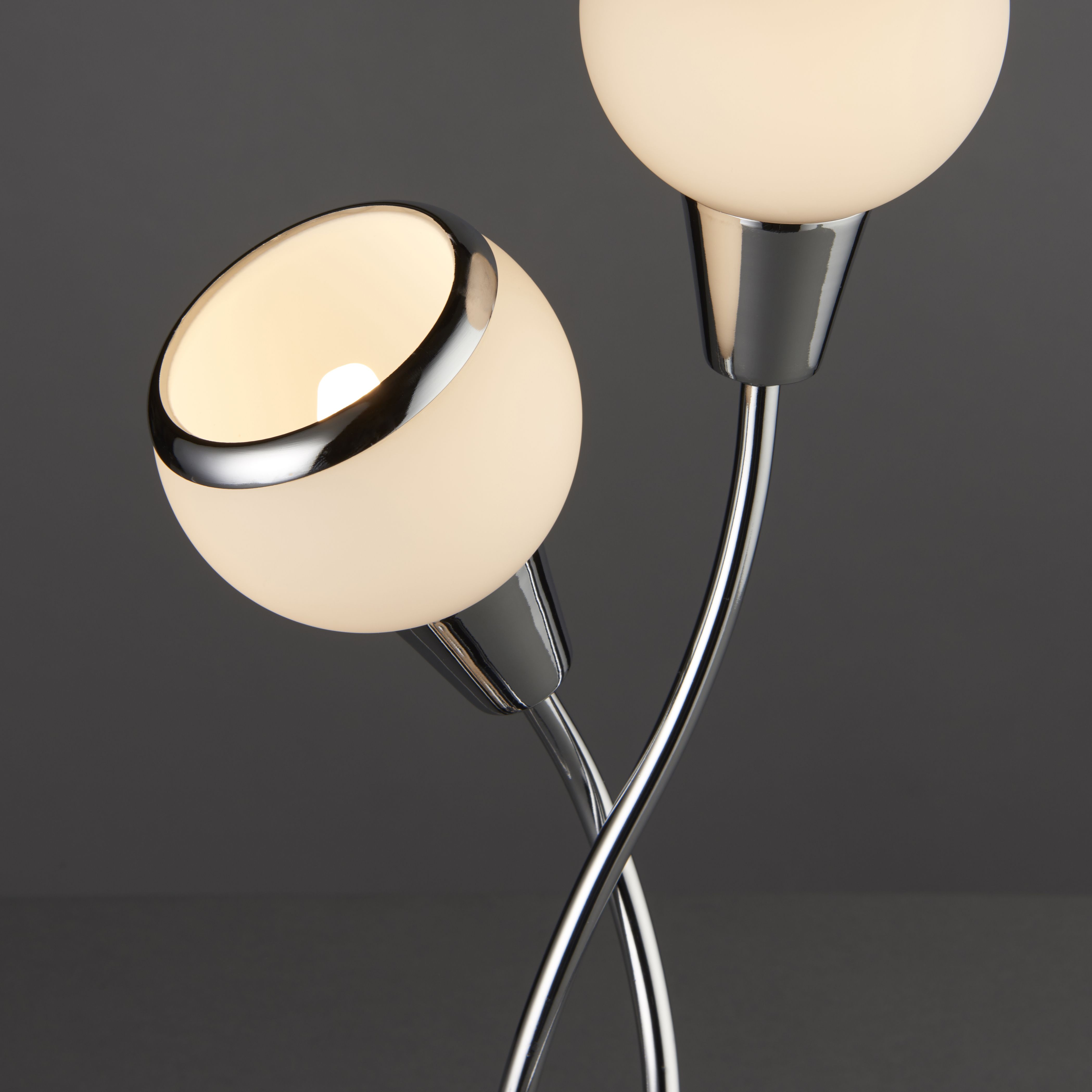 Cherika Swirl Polished Chrome effect Table light