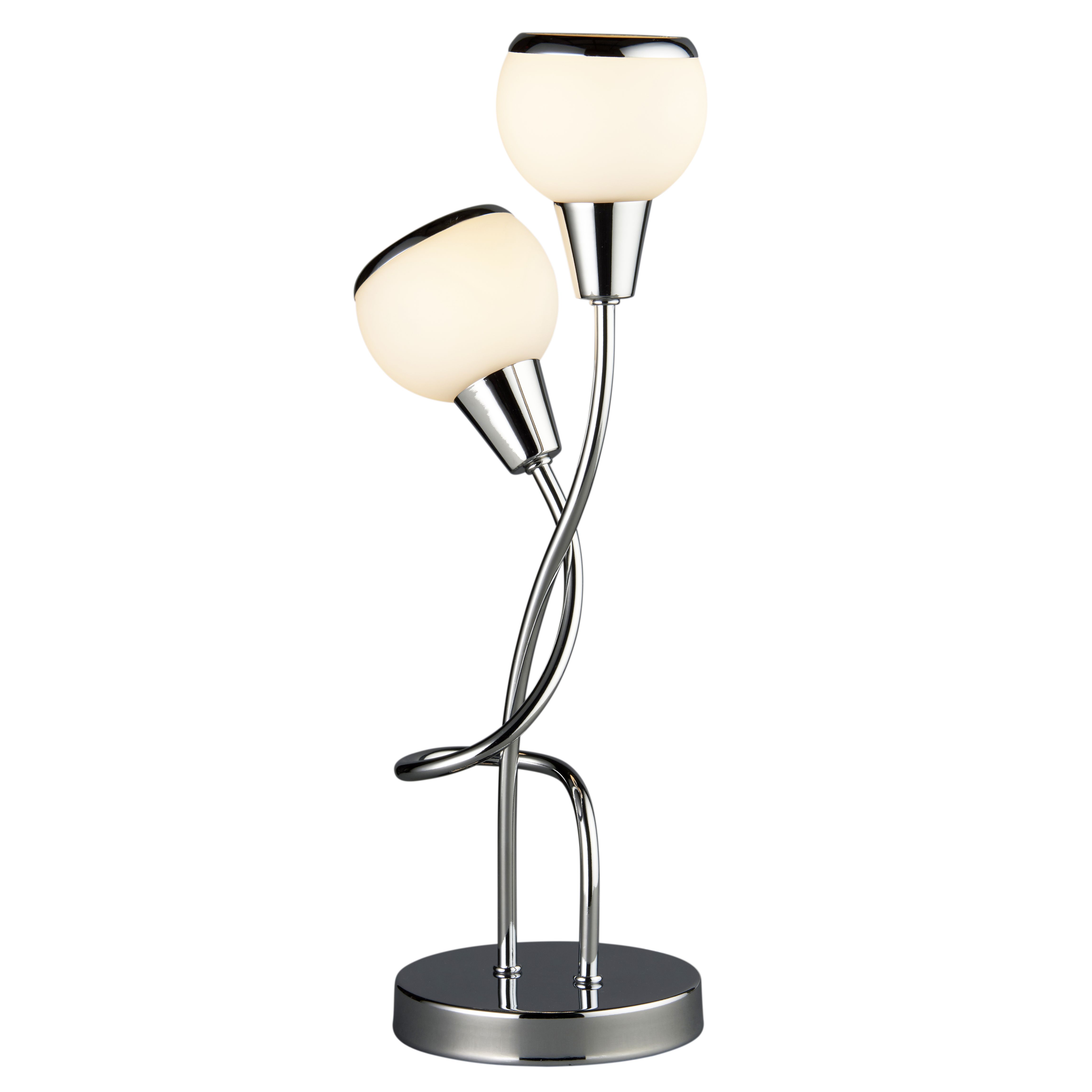 Cherika Swirl Polished Chrome effect Table light