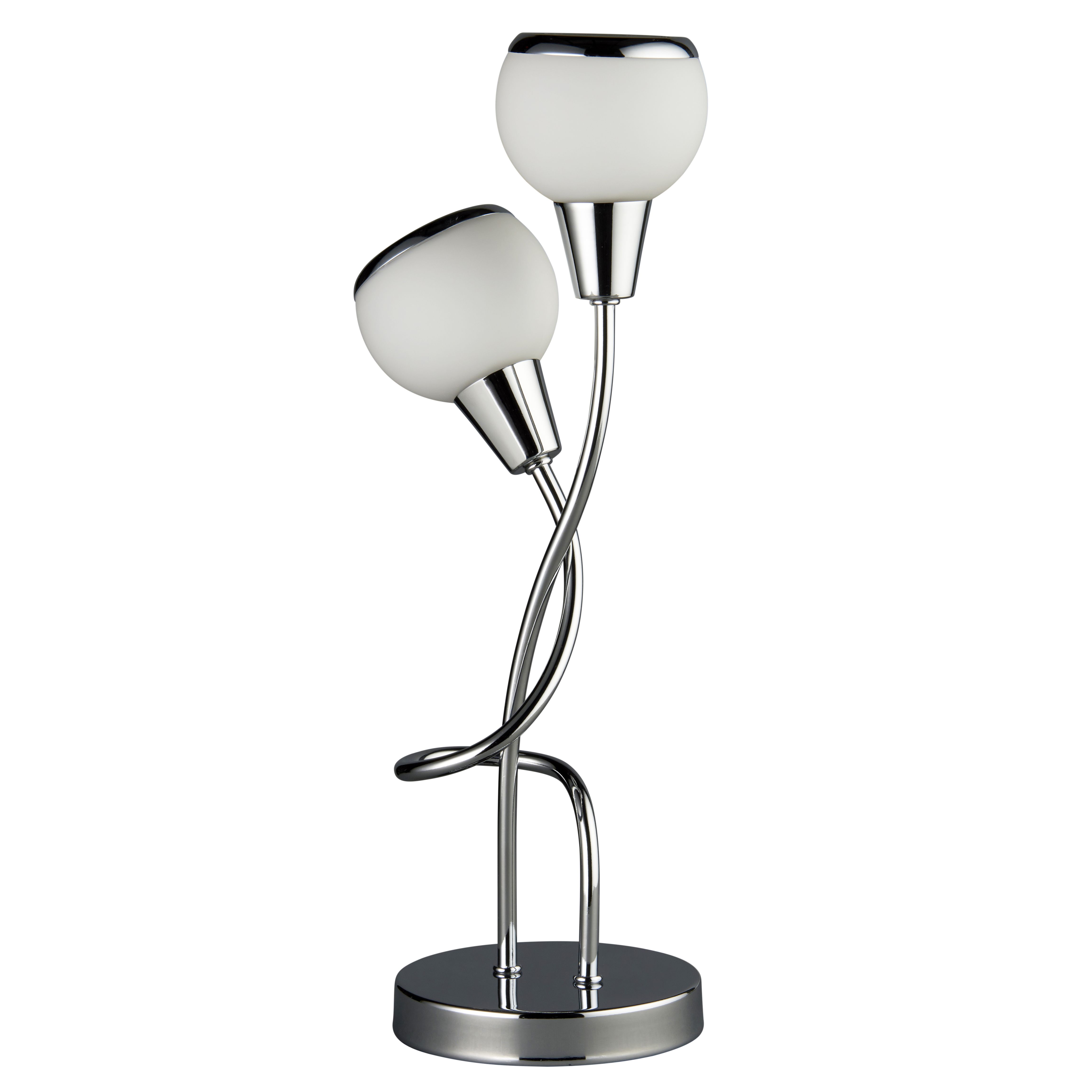Cherika Swirl Polished Chrome effect Table light