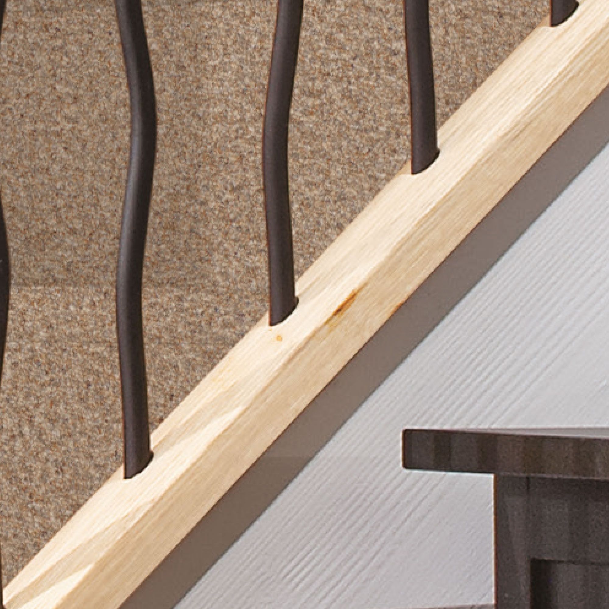 Cheshire Mouldings Iron Pine Rounded Baserail