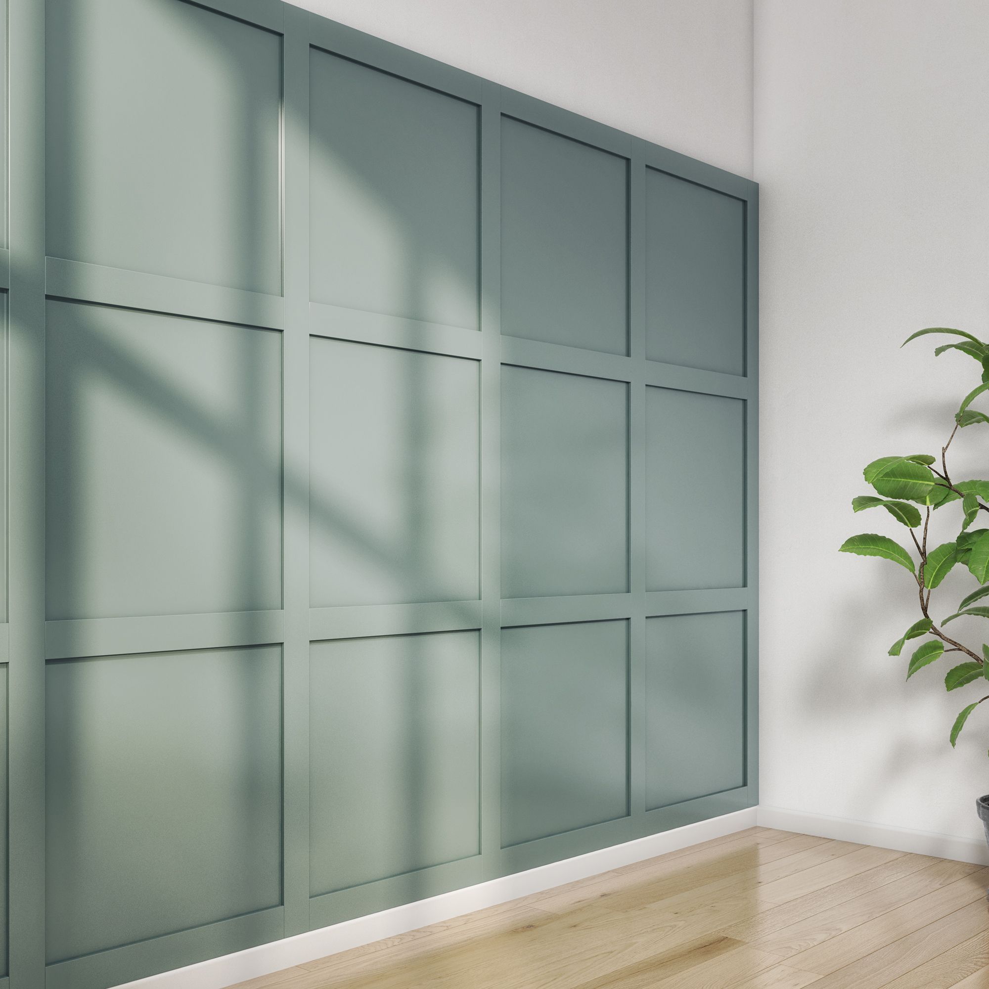 Cheshire Mouldings MDF Shaker Wall panelling kit H 1200mm W 63mm T 9mm