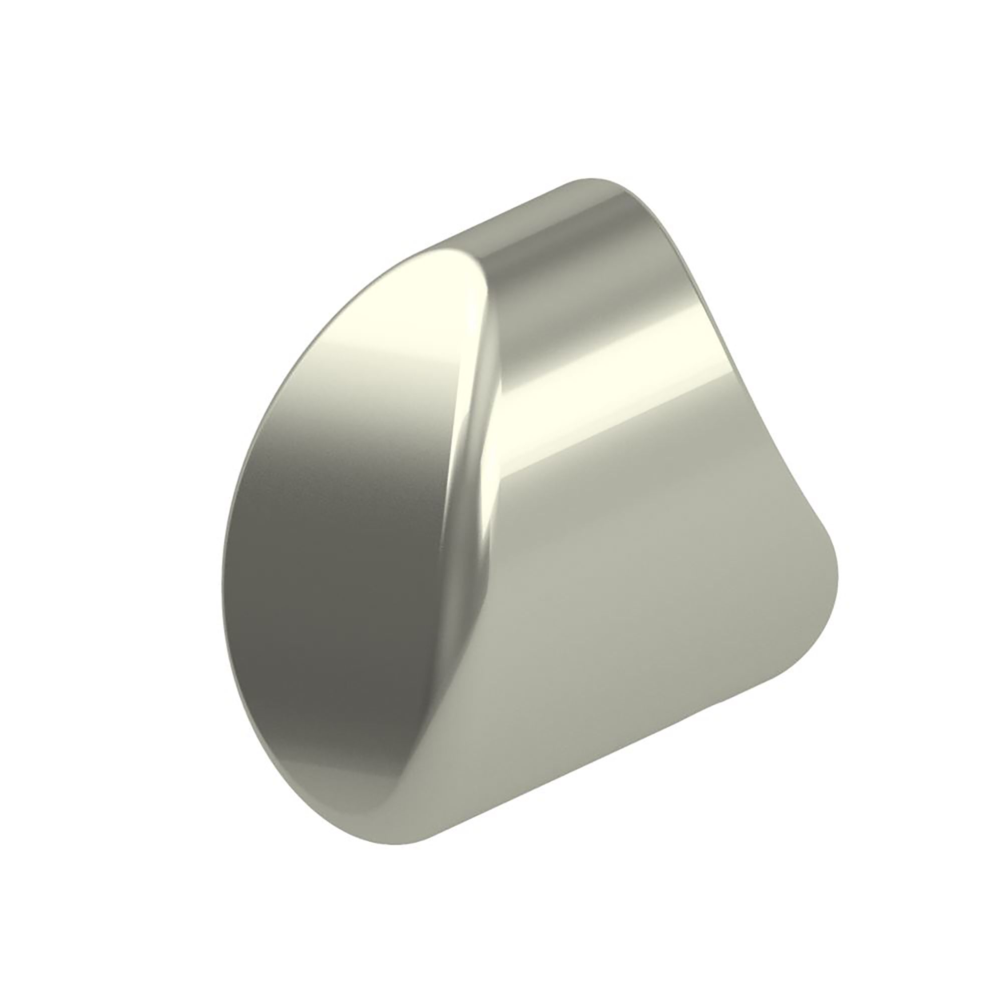 Cheshire Mouldings Mopstick Polished Nickel Metal Handrail end cap (L)55mm (Dia)60mm (W)140mm