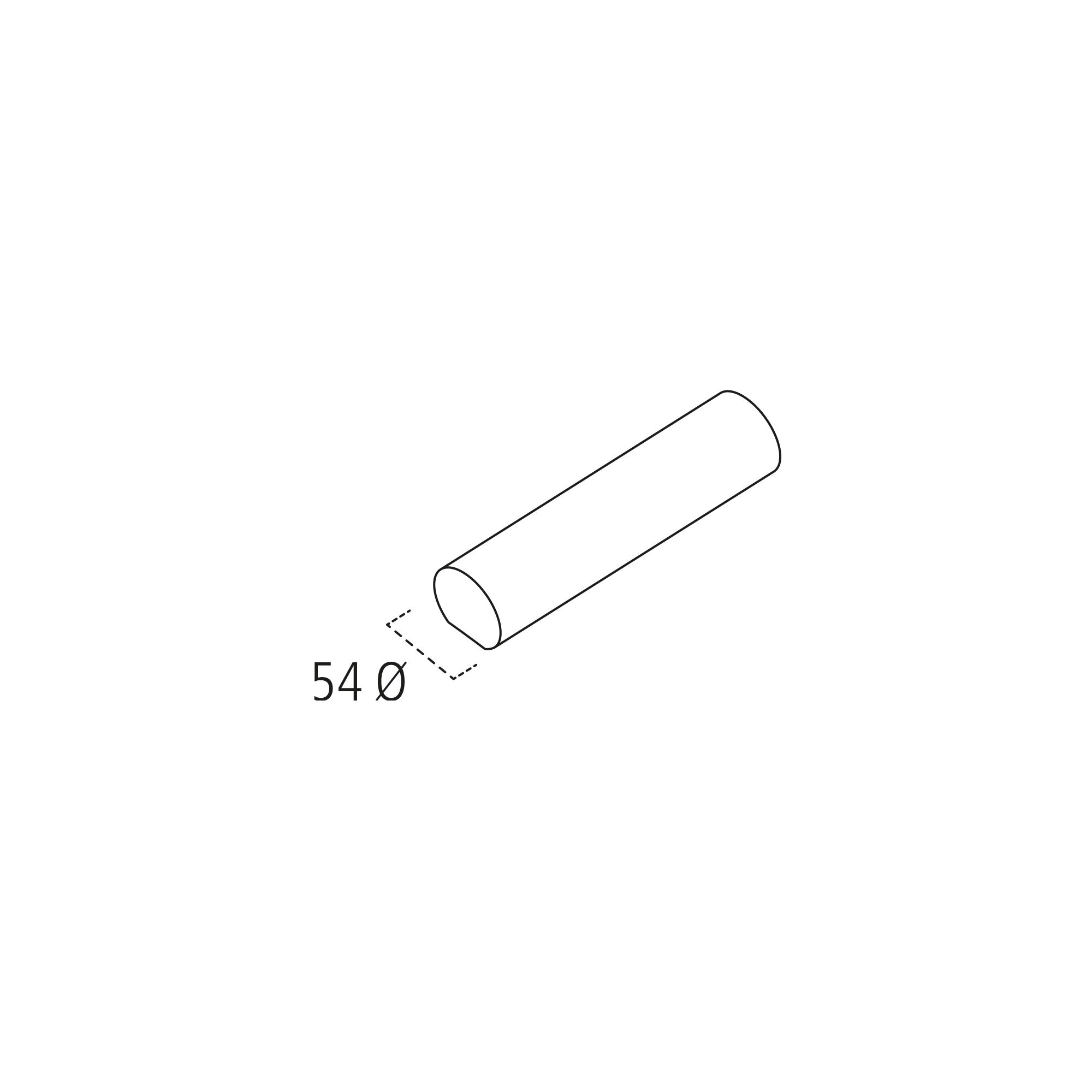 Cheshire Mouldings Natural Pine Mopstick Handrail, (L)2.4m (D)54mm (H)51mm