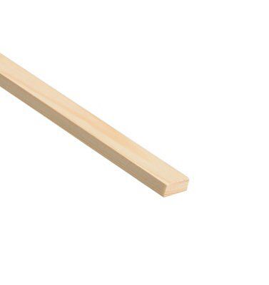 Cheshire Mouldings Pine Planed square edge Moulding (L)2400mm (W)25mm (T)10.5mm