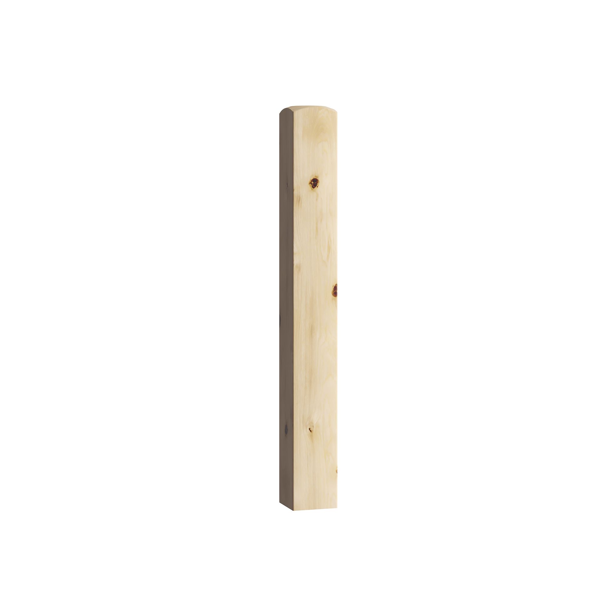 Cheshire Mouldings Plain Natural Pine Newel base (H)82mm (W)82mm