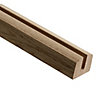 Cheshire Mouldings Reflections Contemporary Oak Grooved Baserail, (L)4.2m (W)63mm