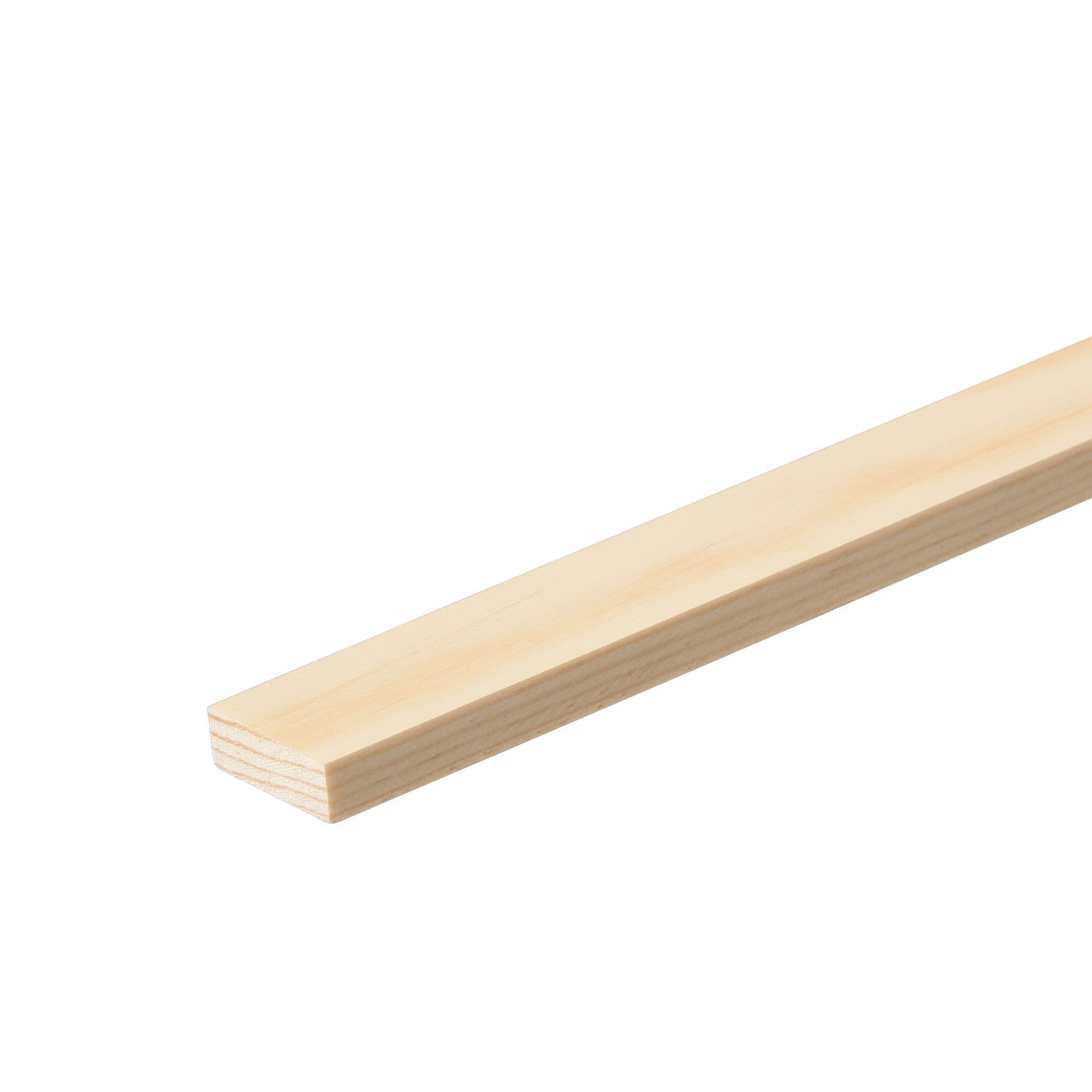 Cheshire Mouldings Smooth Planed Pine Stripwood (L)0.9m (W)21mm (T)6mm