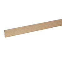 Cheshire Mouldings Smooth Planed Square edge Oak Stripwood (L)2.4m (W)36mm (T)10.5mm STOK03