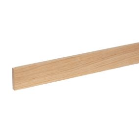 Cheshire Mouldings Smooth Planed Square edge Oak Stripwood (L)2.4m (W)46mm (T)10.5mm STOK04