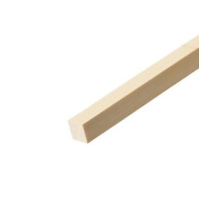 Cheshire Mouldings Smooth Planed Square edge Pine Stripwood (L)0.9m (W)25mm (T)25mm STPN62