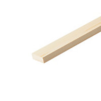Cheshire Mouldings Smooth Planed Square edge Pine Stripwood (L)0.9m (W)36mm (T)10.5mm STPN45