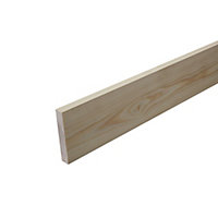 Cheshire Mouldings Smooth Planed Square edge Pine Stripwood (L)0.9m (W)92mm (T)15mm STPN55