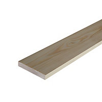 Cheshire Mouldings Smooth Planed Square edge Pine Stripwood (L)0.9m (W)92mm (T)25mm STPN66