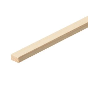Cheshire Mouldings Smooth Planed Square edge Pine Stripwood (L)2.4m (W)11mm (T)6mm STPN02