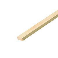 Cheshire Mouldings Smooth Planed Square edge Pine Stripwood (L)2.4m (W)15mm (T)6mm STPN03