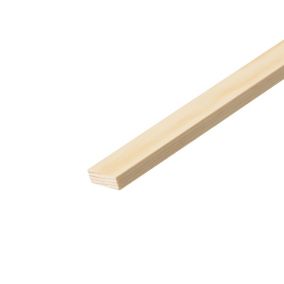 Cheshire Mouldings Smooth Planed Square edge Pine Stripwood (L)2.4m (W)25mm (T)6mm STPN05