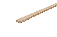 Cheshire Mouldings Smooth Square edge MDF Stripwood (L)2.4m (W)25mm (T)12mm