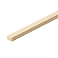 Cheshire Mouldings Smooth Square edge Pine Stripwood (L)2.4m (W)11mm (T)6mm