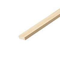 Cheshire Mouldings Smooth Square edge Pine Stripwood (L)2.4m (W)25mm (T)6mm