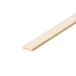 Cheshire Mouldings Smooth Square edge Pine Stripwood (L)2.4m (W)36mm (T)6mm