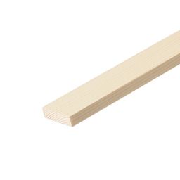 Cheshire Mouldings Smooth Square edge Pine Stripwood (L)2.4m (W)68mm (T)10.5mm